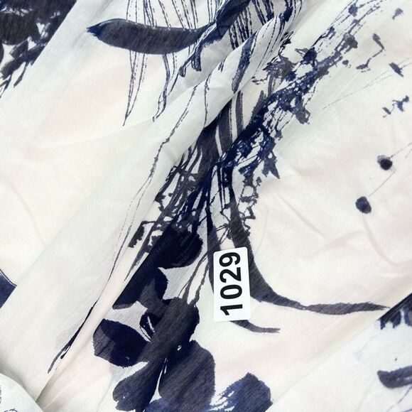 Calvin Klein Skirt Womens 14 Black & White Floral Print Silk Mini Pleated NWT - Picture 9 of 9